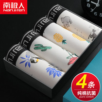 South Pole Peoples National Peoples Young Childrens Underpants Mens Four Corners Primary School Students Boy Students Flat Cape Pants Pants Pure Cotton Tide