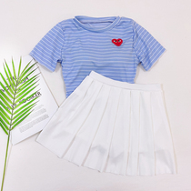 Swimsuit Schoolgirl Conservative Teenage Girl Cute Skirt Style Split Belly SLIM AND FRESH SWEET GIRL SPA SWIMSUIT