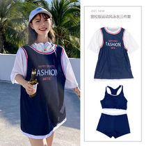 Swimsuit Women Sports Wind Loose Casual split Three sets of cover Belly Button Slim Student Conservative Sunscreen Spa