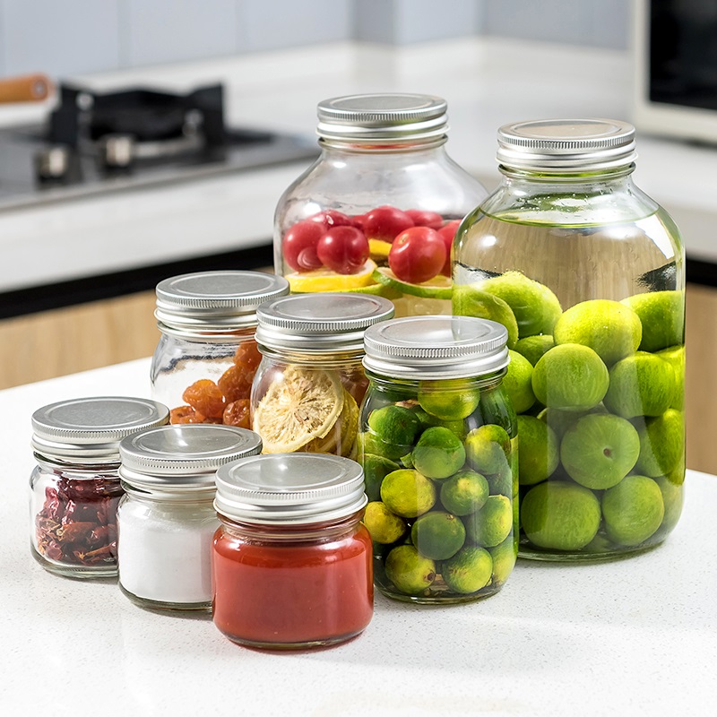 Japan Imported Glass Sealed Jars Food Bottle With Lid Home Storage Jar Kimchi Lemon Thyme Honey Pot