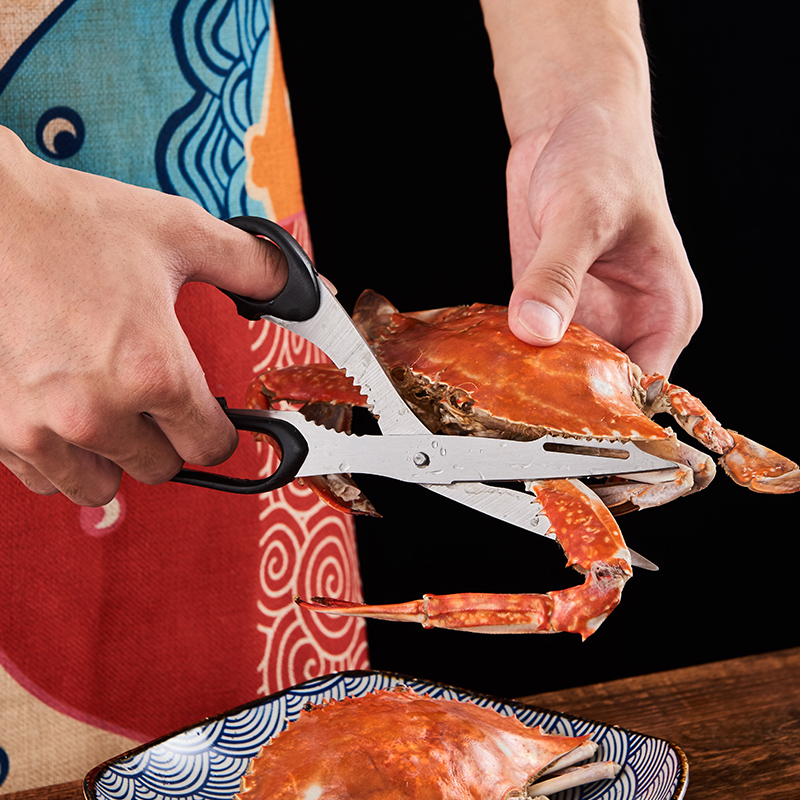 Japanese Stainless Steel Eating Crab Tools Home Peeling Crab Scissors Multifunction Crab Cut Hairy Crab Peeling Crab Meat Tool