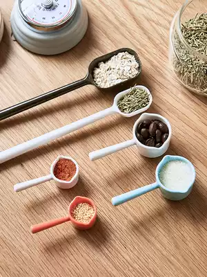 Japan imported kitchen metering spoon quantitative milk powder spoon coffee volume powder spoon long handle seasoning spoon Baking small spoon