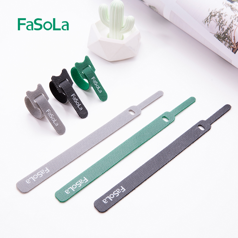 FaSoLa wire containing buckle magic adhesive tape self-adhesive tape line with data line power cord headphone winder