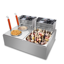Jiugong 9-grid Oden cooking machine commercial stall Malatang equipment deep-frying special pot multi-functional cooking noodle skewers