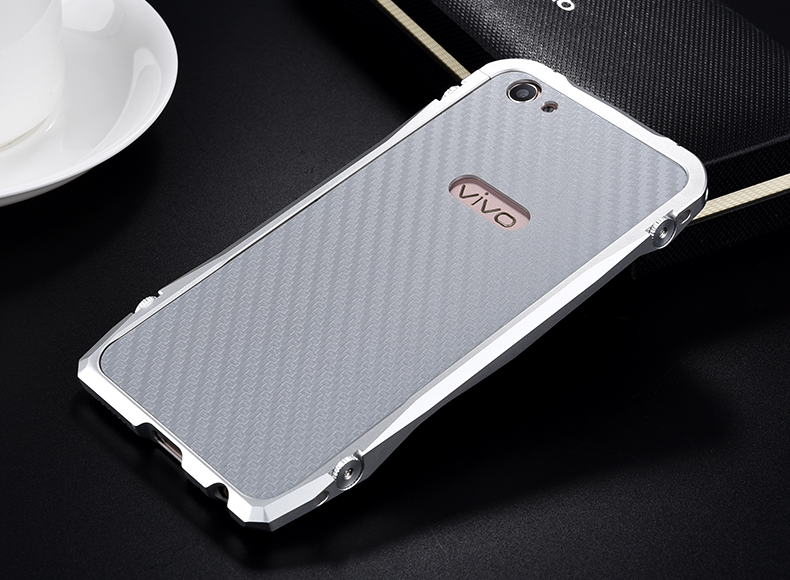 iy Batmobile Sports Cars Aluminum Metal Bumper Carbon Fiber Back Cover Case for vivo X7 Plus & vivo X7