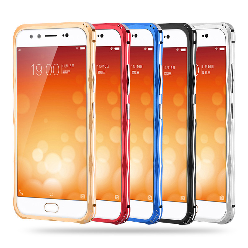 iMatch Slim Light Aluminum Metal Shockproof Bumper with Kickstand for vivo X9
