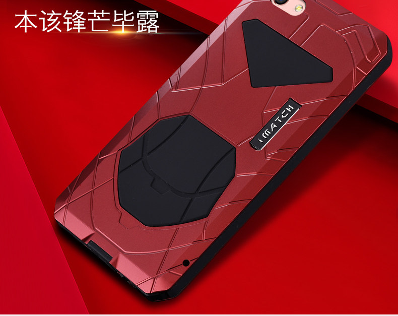 iMatch Water Resistant Shockproof Dust/Dirt/Snow-Proof Aluminum Glass Metal Military Heavy Duty Case Cover for OPPO R9s