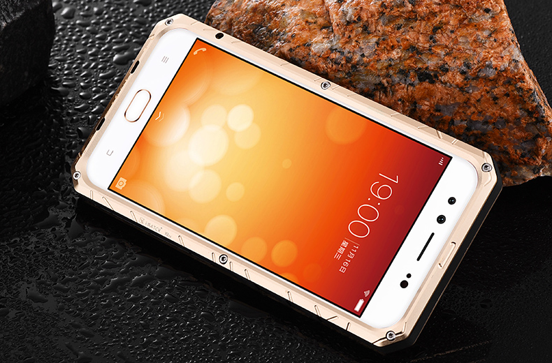 iMatch Water Resistant Shockproof Dust/Dirt/Snow-Proof Aluminum Glass Metal Military Heavy Duty Case Cover for vivo X9