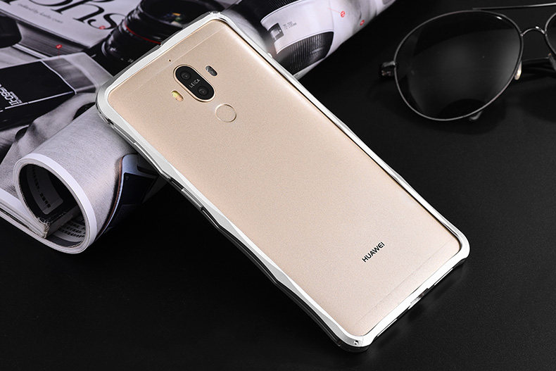 iMatch Slim Light Aluminum Metal Shockproof Bumper Case with Kickstand for Huawei Mate 9