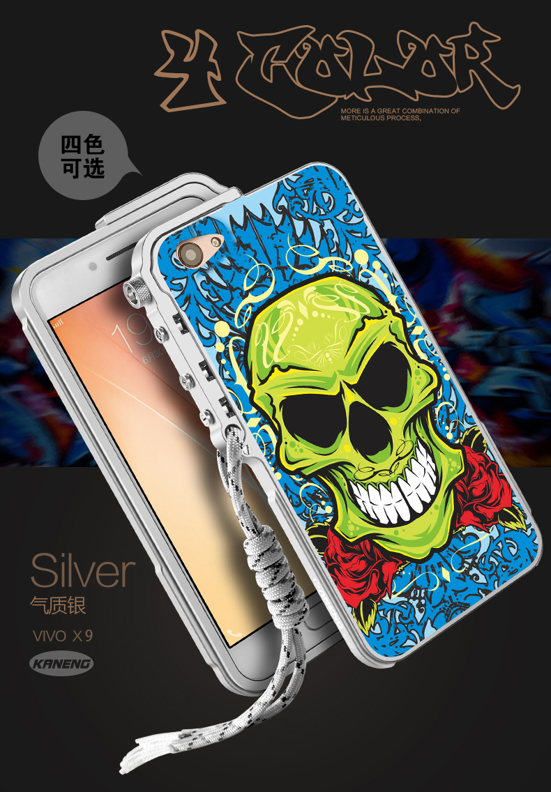 KANENG Mechanical Arm Trigger Aluminum Bumper Metal Frame Case Cover for vivo X9