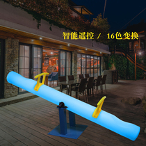 Waterproof LED luminous seesaw Colorful courtyard Outdoor childrens amusement Park Square swing decorative creative toys