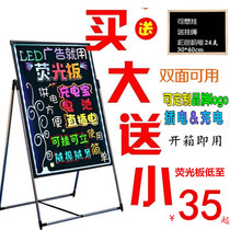 Billboard custom display card stand luminous word stall night market shop promotion signboard vertical LED blackboard light box
