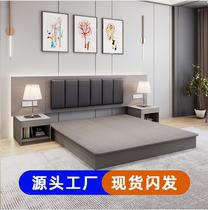 Hotel furniture standard room full set customized all-season special bed express bed and breakfast room twin bed apartment hotel bed