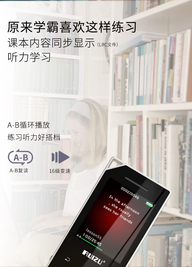 Sharp d05mp3 Phiên bản Bluetooth màn hình cảm ứng học sinh nhỏ siêu mỏng Walkman mp4 học nghe tiếng Anh màn hình cầm tay p3 thẻ p4 ghi âm âm thanh bên ngoài loại mp5 sách điện tử MP6 - Máy nghe nhạc mp3 máy nghe nhạc android