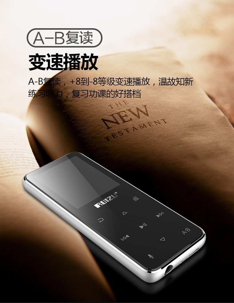 Máy nghe nhạc x16mp4 sắc nét Bluetooth mp3 màn hình cảm ứng sinh viên thông minh mp5 Walkman slim mp6 thẻ học tiếng Anh cầm tay p3 bên ngoài đặt màn hình p4 e-book tiểu thuyết p6 	máy nghe nhạc ghi âm tốt	
