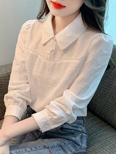 厚みのあるワンピースベルベットシフォンシャツ女性のための秋冬 2023 新しいプラスベルベット暖かい女性のベースシャツ長袖トップ