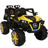 Yellow 12V large battery+shock avoidance+remote control+swing