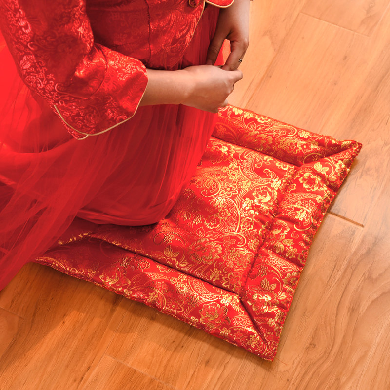 Wedding supplies Daquan thickened wedding high-grade sitting cushion chair Bride happy cushion seat cushion tea worship heaven kneeling cushion