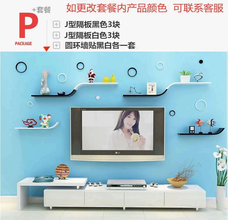 Sơn nhà hàng sáng tạo kệ treo tường treo tường phân vùng sofa TV nền tường trang trí khung đơn giản - Kệ kệ trang trí