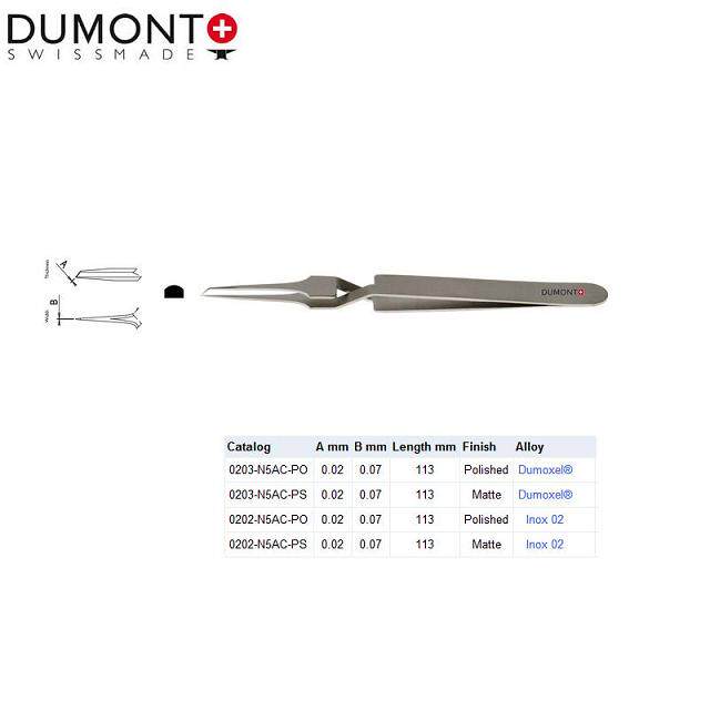 Dumont自锁镊子0202-N5AC-PO Dumont抗毛细镊子0202-N5AC-PS