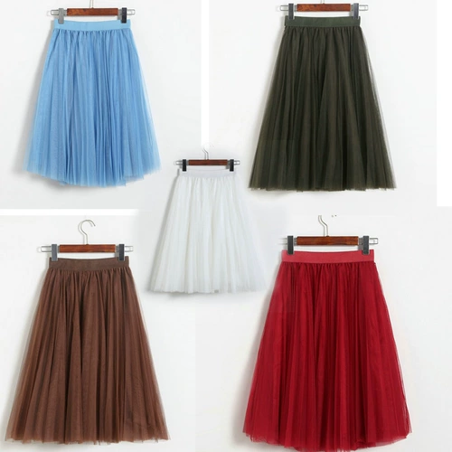 Цветочная и тень Plaza Dance Clothing Halway Юбка сети кожа Sunny Rain Night 982020 Новый Daisaixian