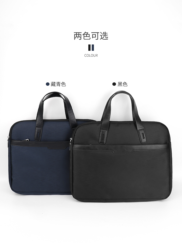 Men's document bag Office handbag Large capacity business multi-layer Oxford briefcase Women's simple information bag Canvas