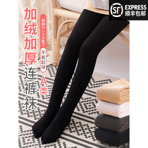 Childrens pantyhose Caulting with thickened autumn and winter warmth in thick-and-foot dancing Sox warm pants girl black beating underpants