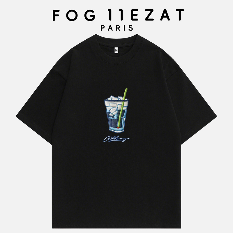 Fog 11Ezat Co-Branded Trendy Brand 2026 Summer Round Neck Short-Sleeved Loose T-Shirt Uv Printed Pattern Top for Men and Women