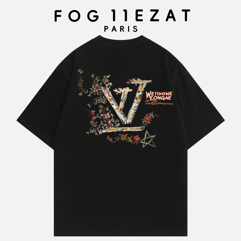 Fog 11Ezat Co-Branded Trendy Brand 2026 Spring/Summer New Short-Sleeved High-End T-Shirt Heavyweight Top for Men and Women