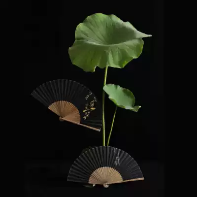 The sound of the Cloud House, the sound of the summer frog, called the cicada, the silk head, the green bamboo, the pure black broken cloud fan, the original design