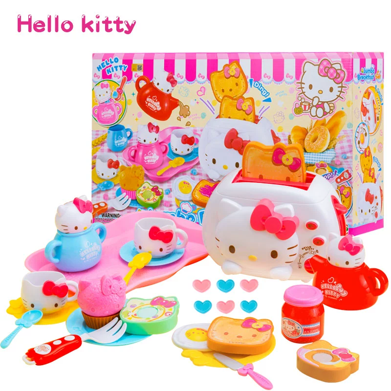 HelloKitty Hello Kitty Girl Play House Simulation Kitchen Bread Electric Rice Cooker Children Cooking Đồ chơi nấu ăn - Đồ chơi gia đình