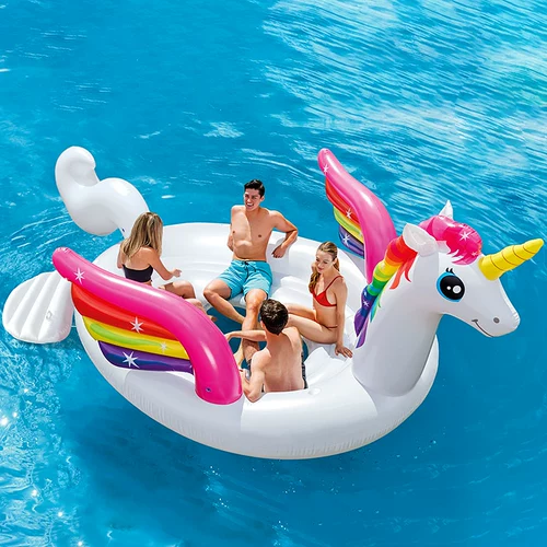 Intex, большой надувной водный плавательный круг, единорог, популярно в интернете