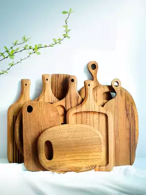 Zebra wood bread board Pizza plate Solid wood pallet Unpainted Fruit cutting board Cutting board Cooked food cutting board Baking chopping board