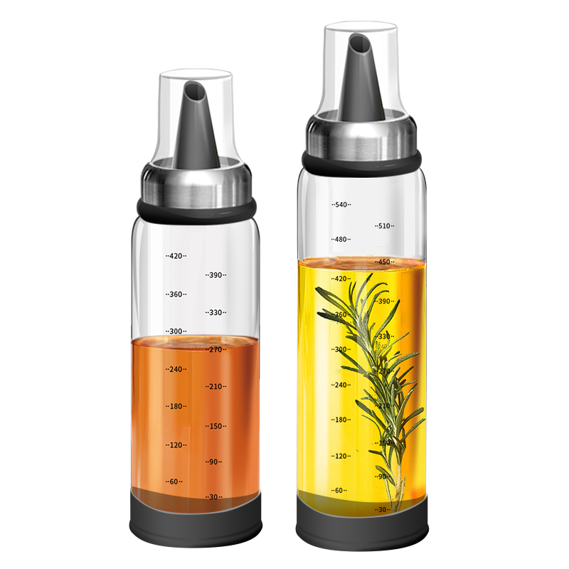 Xibi Secret Garden oil bottle Glass oil leak-proof pot large household seasoning bottle Sesame oil small soy sauce vinegar tank Kitchen supplies