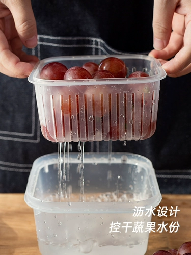 Холодильник лук -имбирный имбирный рубленка для хранения кухонная сливная корзина с покрытием свежей коробки для закуски для закуски