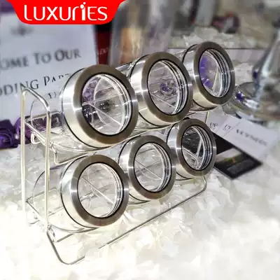 Sibi Secret Garden European window glass sealed seasoning jar seasoning jar snacks seasoning bottle kitchen supplies