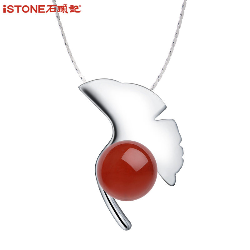 Stone story pretty woman Red Agate Dongling jade earrings Necklace pendant fashion set holiday gift to mom