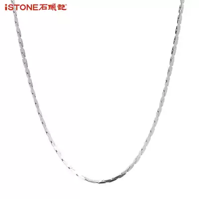 Stone Notes Accessories 925 Silver Necklace choker Snake Bone Chain Long Chain Simple Linkage Accessories Gift