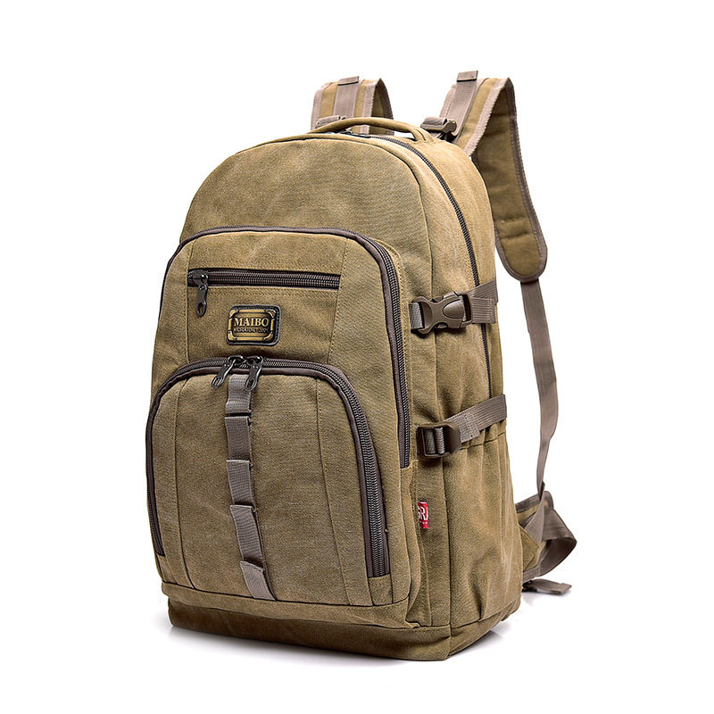 Double - backed canvas bag Geopark Survey pack Wash canvas large capacity double shoulder backpack strong wear resistance