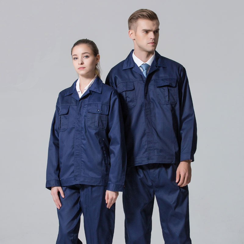 Autumn and winter overalls set long sleeves wear-resistant and dirty-resistant men and women factory workshop workwear uniforms