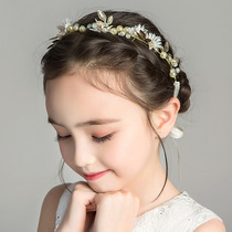 Children's headband headdress Korean version of Mori garland princess headband girl pearl headflower headband girl performance hair accessories