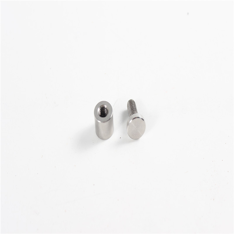 Non - standard custom glass cabinet for matching rivet screws