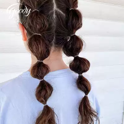 Goody Goni Hairband rubber band hair rope tie hair high elastic transparent pull continuous children's hair accessories set 50