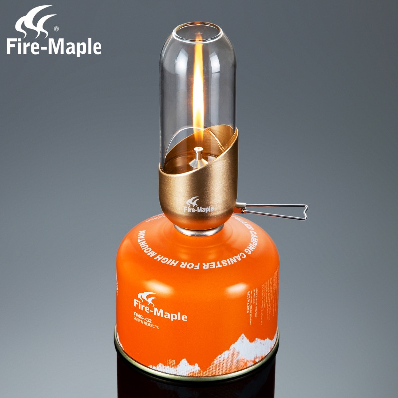 Fire maple portable small orange lamp gas tank lamp outdoor camping lighting coreless gas lamp camping atmosphere lamp brightness adjustable