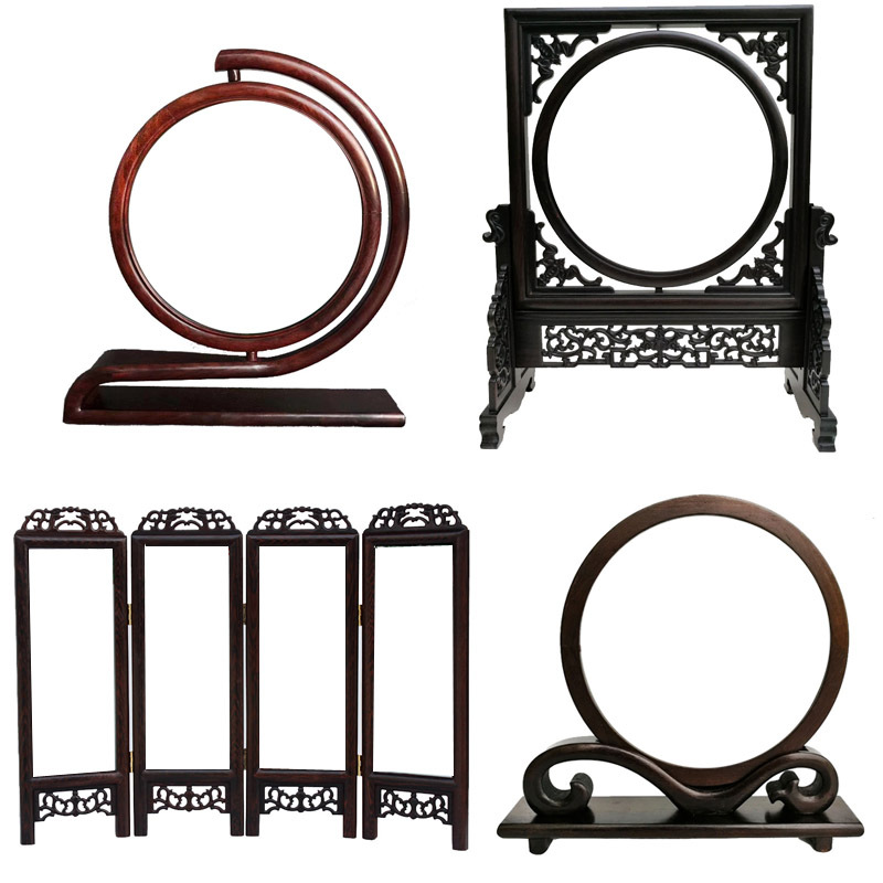 Solid Wood Frame for Mounting Embroidery, Wooden Ornaments, Photo Frames, Stone Display Stands, Paper-Cut Frames, Straw Hair Art Frames, and Painting Stands