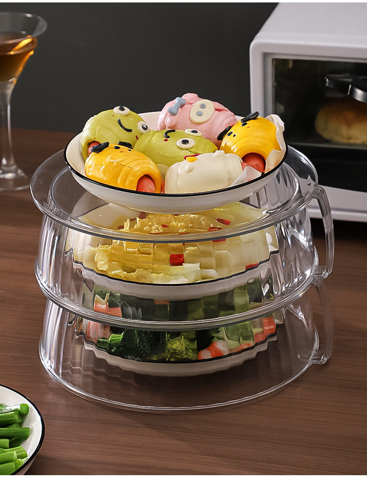 Food Warming Cover Dish Cover Anti-Fly Anti-Mosquito Dining Table Cover Windproof Dustproof Food Storage Cover Stackable Plate Cover