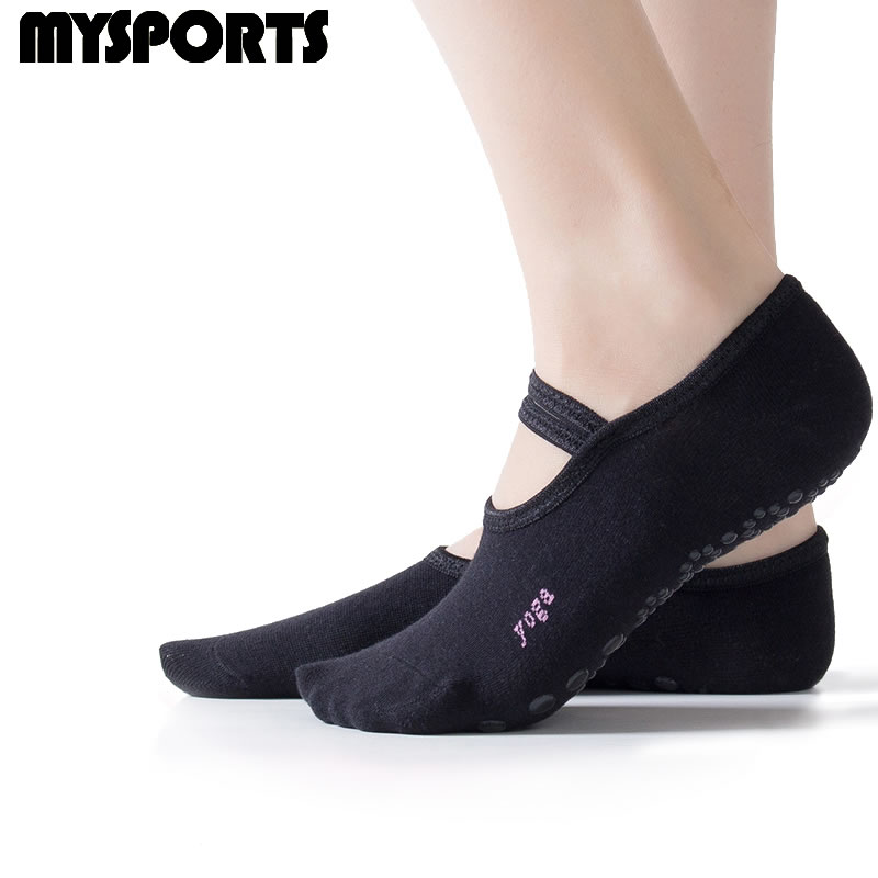 3 pairs of yoga socks backless sports fitness socks Women's professional ballet non-slip floor socks Practice dance socks