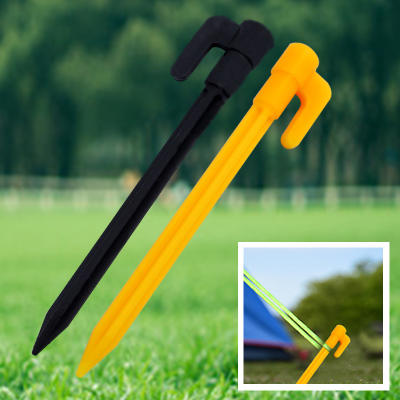 EDC Outdoor travel camping tent ground spikes, beach and grassland windproof plastic sturdy small ground spikes, portable quick strap