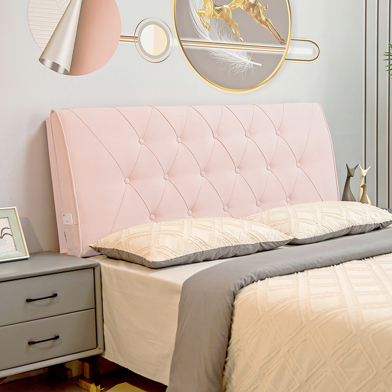 Cream wind mat wooden bed head double mat tatami self-adhesive anti-collision transformation of soft bag sponge backed