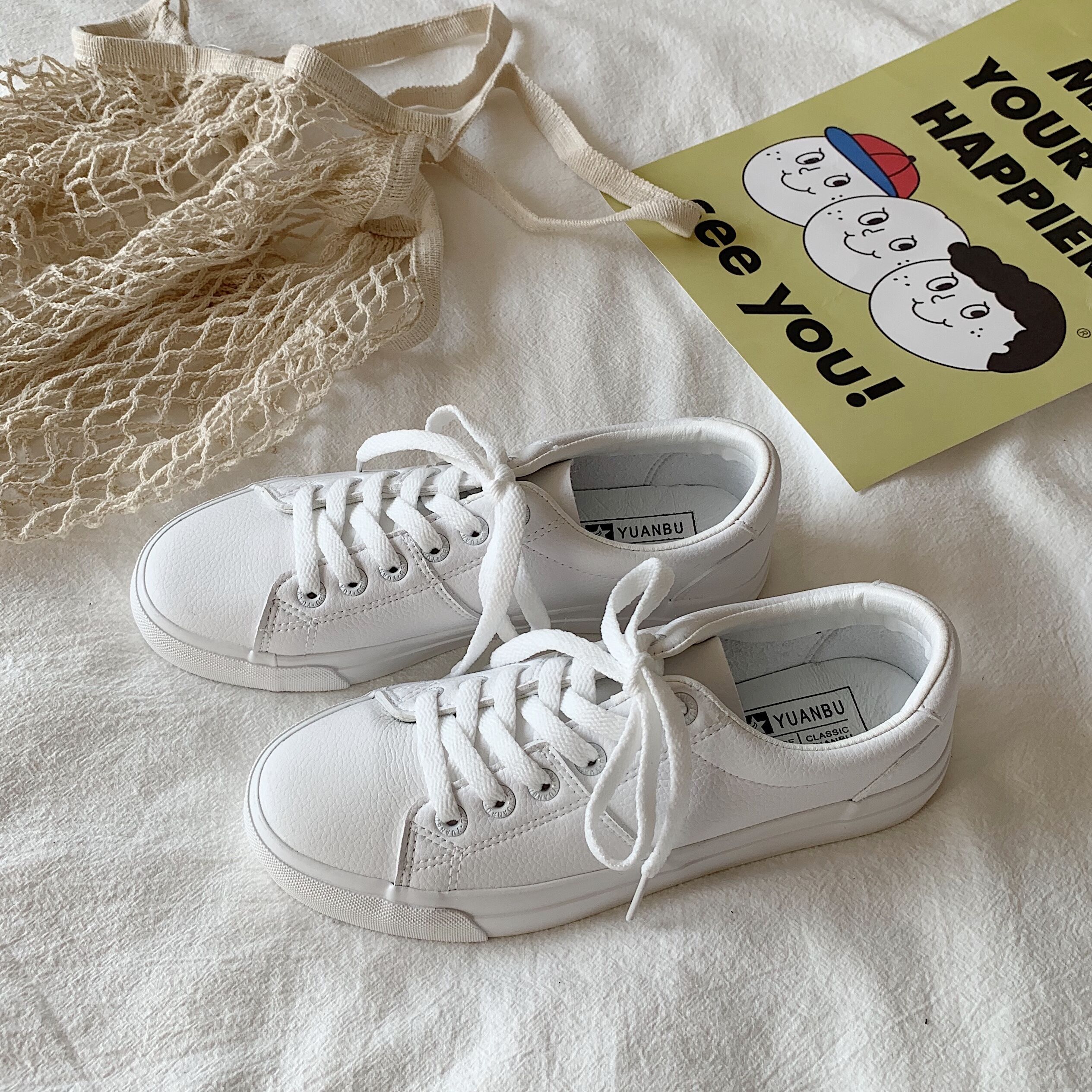 Jiang Zhishu 2022 new all-match basic leather small white shoes female Korean version casual ins student flat shoes